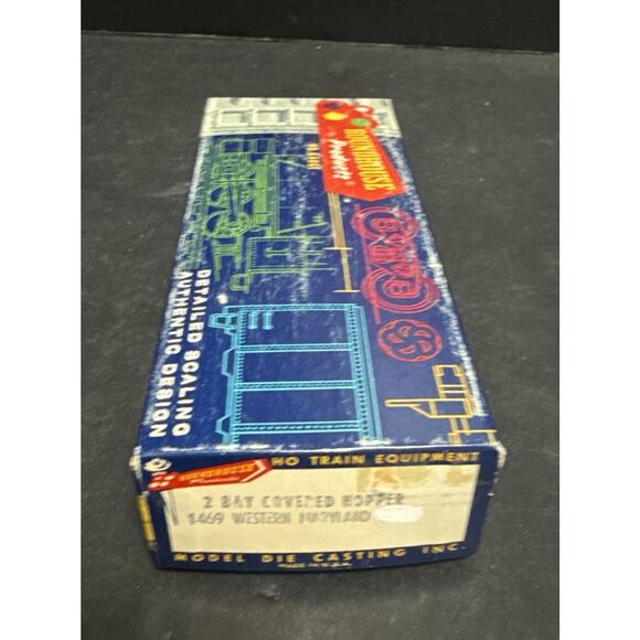 Roundhouse HO Gauge Train 2 Bay Covered Hopper Kit Western Maryland 1469 - Picture 6 of 6